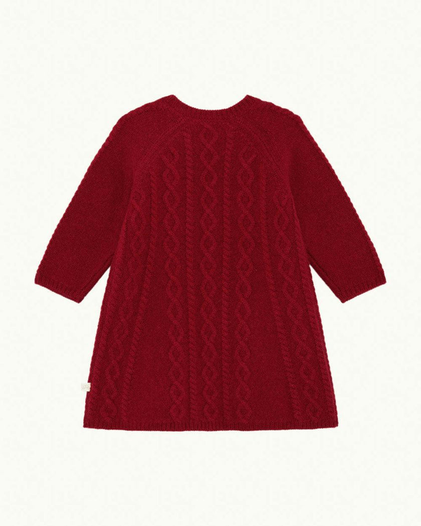 Bowen Cable Knit Dress - Ruby Red