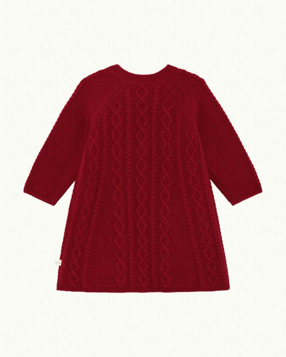 Bowen Cable Knit Dress - Ruby Red