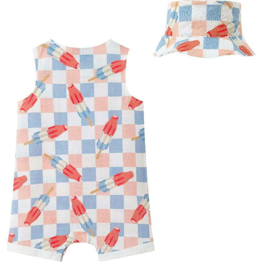 Infant Woven Romper & Hat