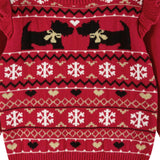 Infant Red Fair Isle Sweater W/glitter Legging Set