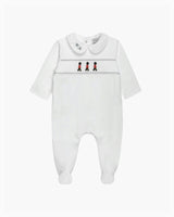 Baby Smocked Onesie in Guardsman