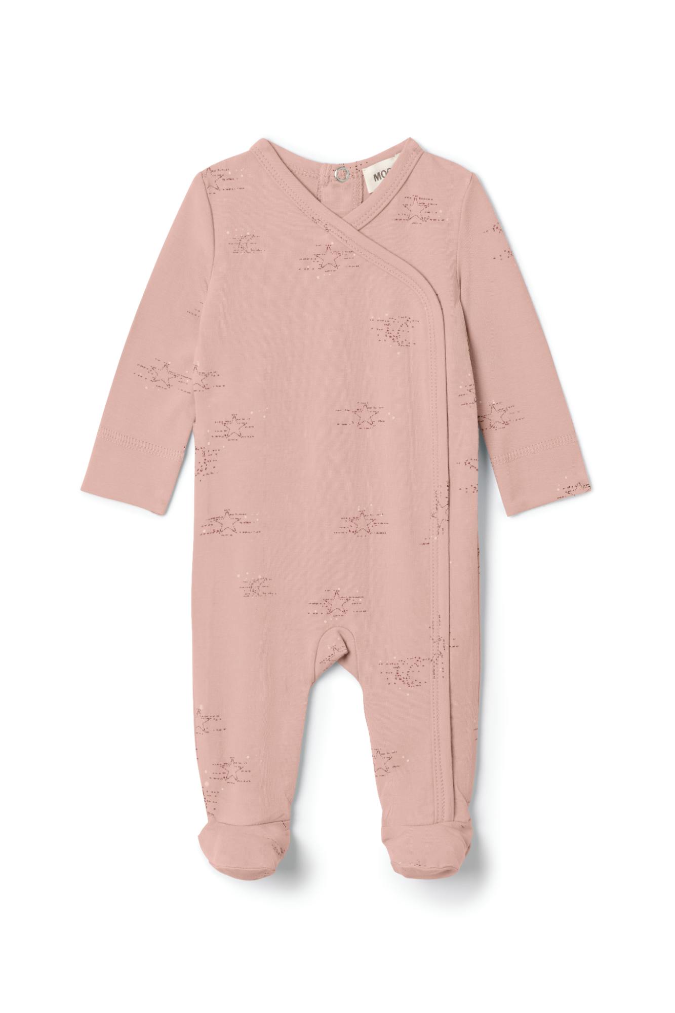 Stars Print Cotton Snap Back Romper