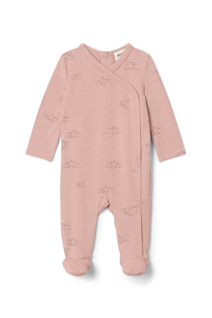 Stars Print Cotton Snap Back Romper
