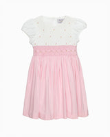 Rose Hand Smocked Dress in Pink