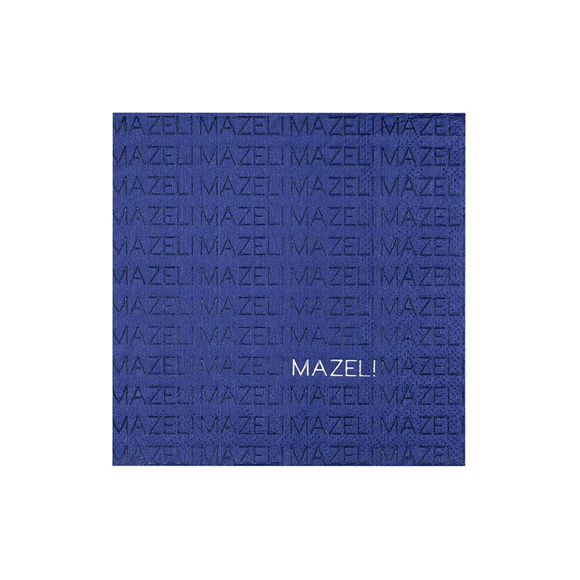 Navy "Mazel" Cocktail Napkins