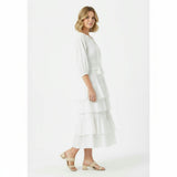 Karmin Womens Ruffle Skirt White Eyelet, White Eyelet