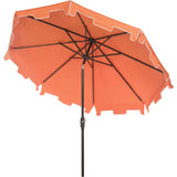UV-Resistant Zimmerman 9' Crank Push-Button Tilt Umbrella