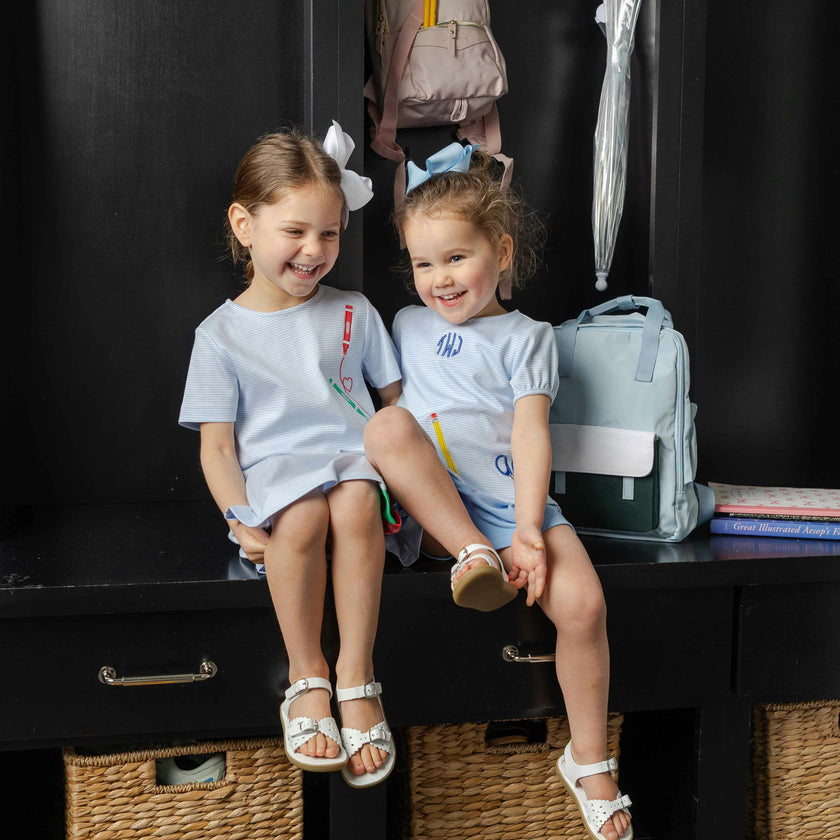 Knit Short Set with School Supplies