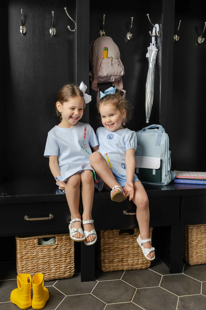 Knit Short Set with School Supplies