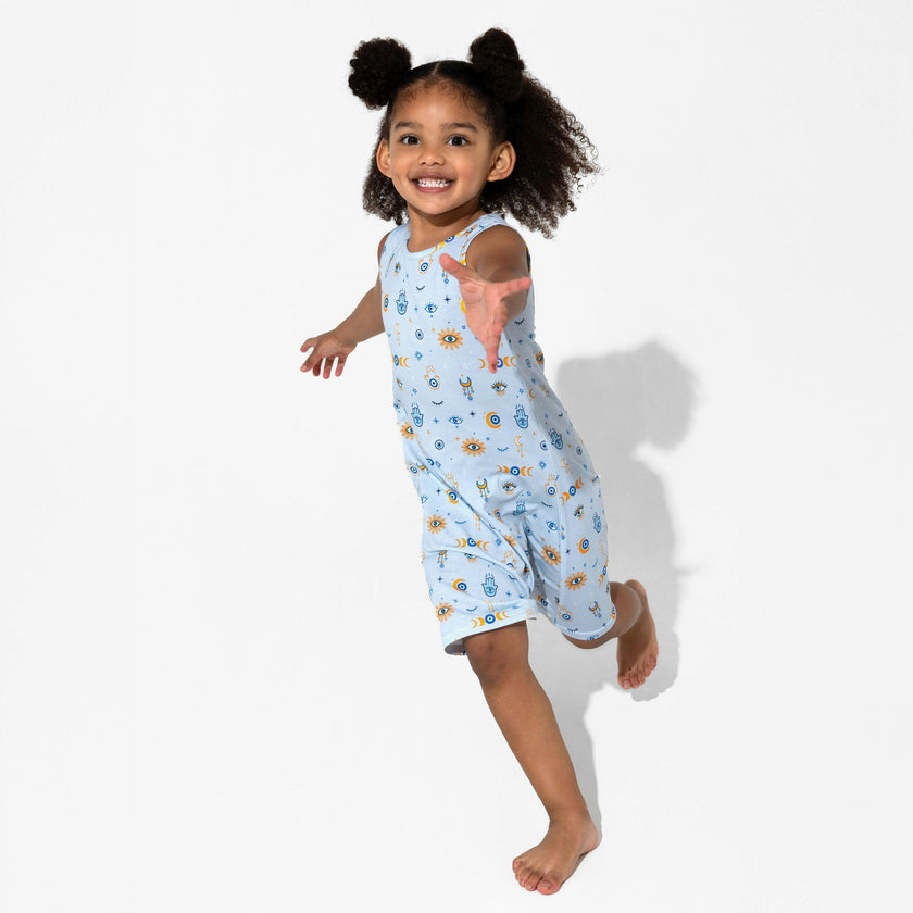 The Eye Blue Bamboo Girls' Sleeveless Dress