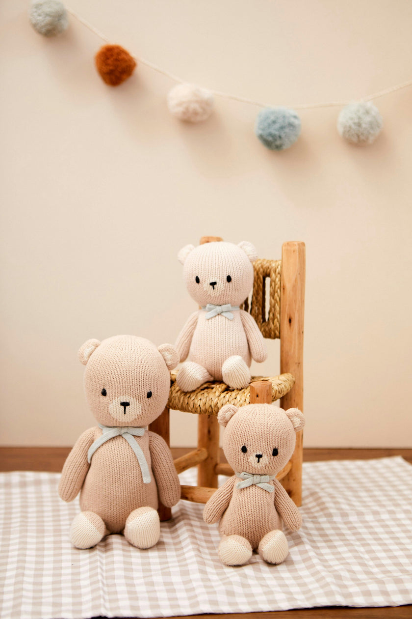 The Baby bear 8.5" Light Beige & Light blue