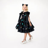 Ocean Magic Black Sequin Tulle Birthday Dress for Girls