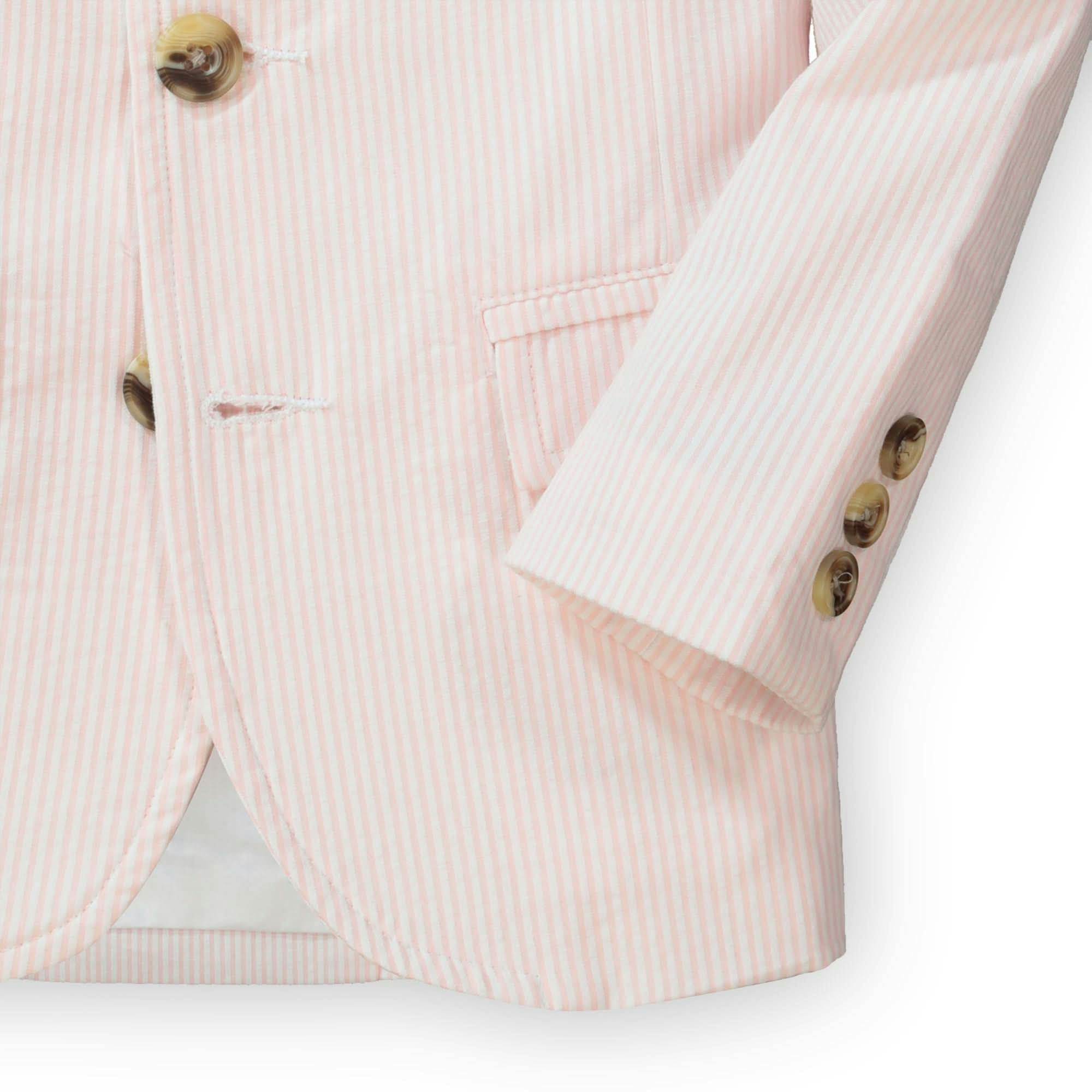 Organic Seersucker Suit Jacket Classic Pink - Baby
