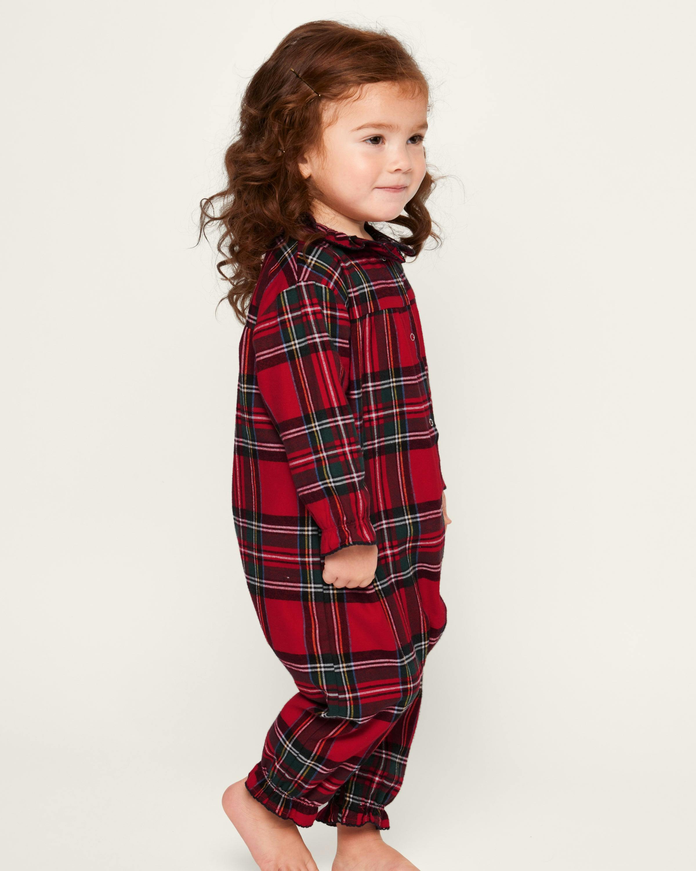 Baby's Brushed Twill Madeline Romper in Imperial Tartan