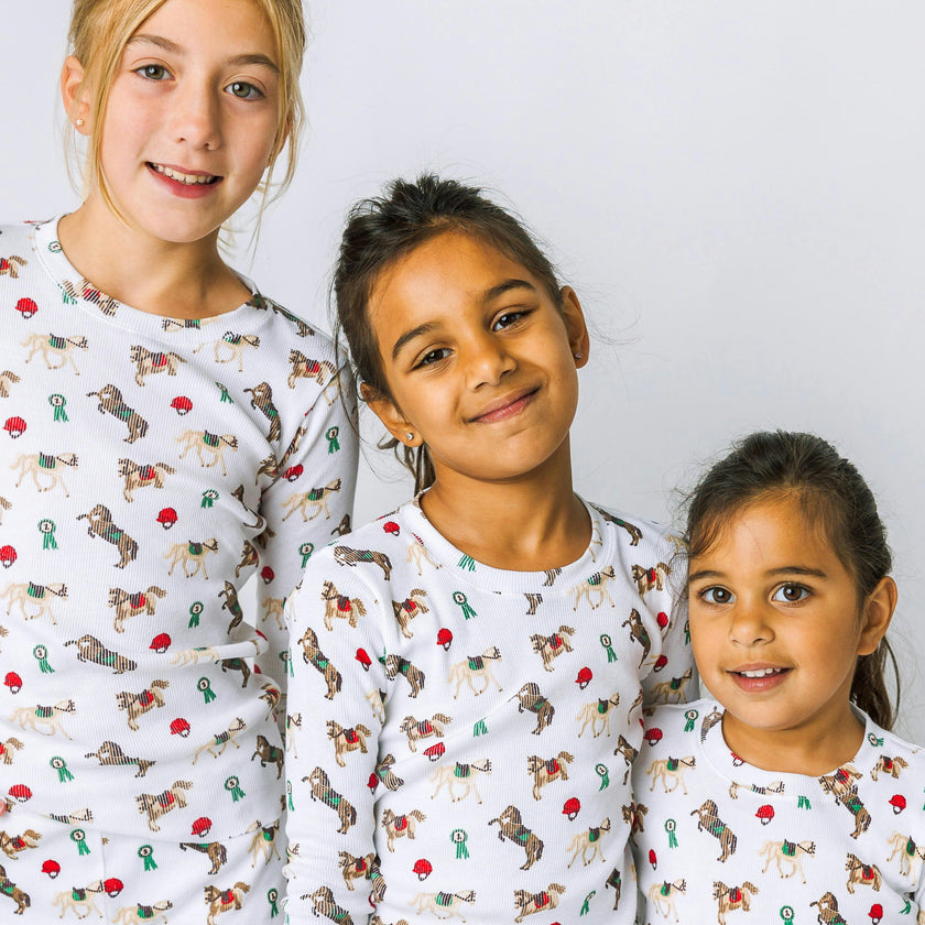 The Organic Long Sleeve Pajama Set [Riding Ponies]
