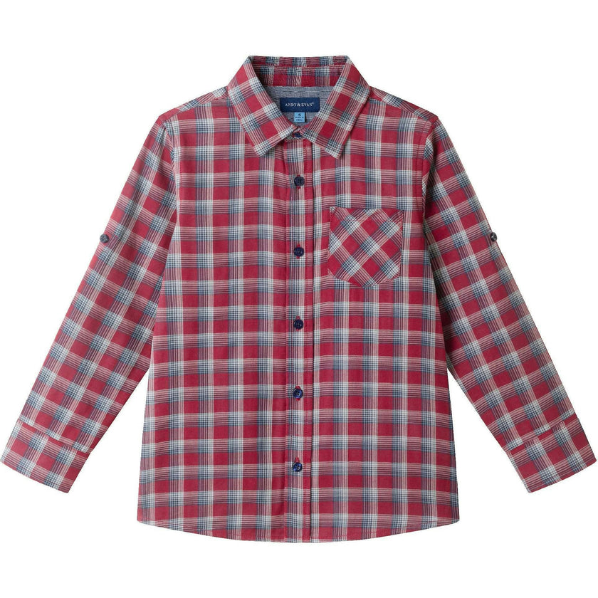 Kids Plaid Double-Facing Buttondown