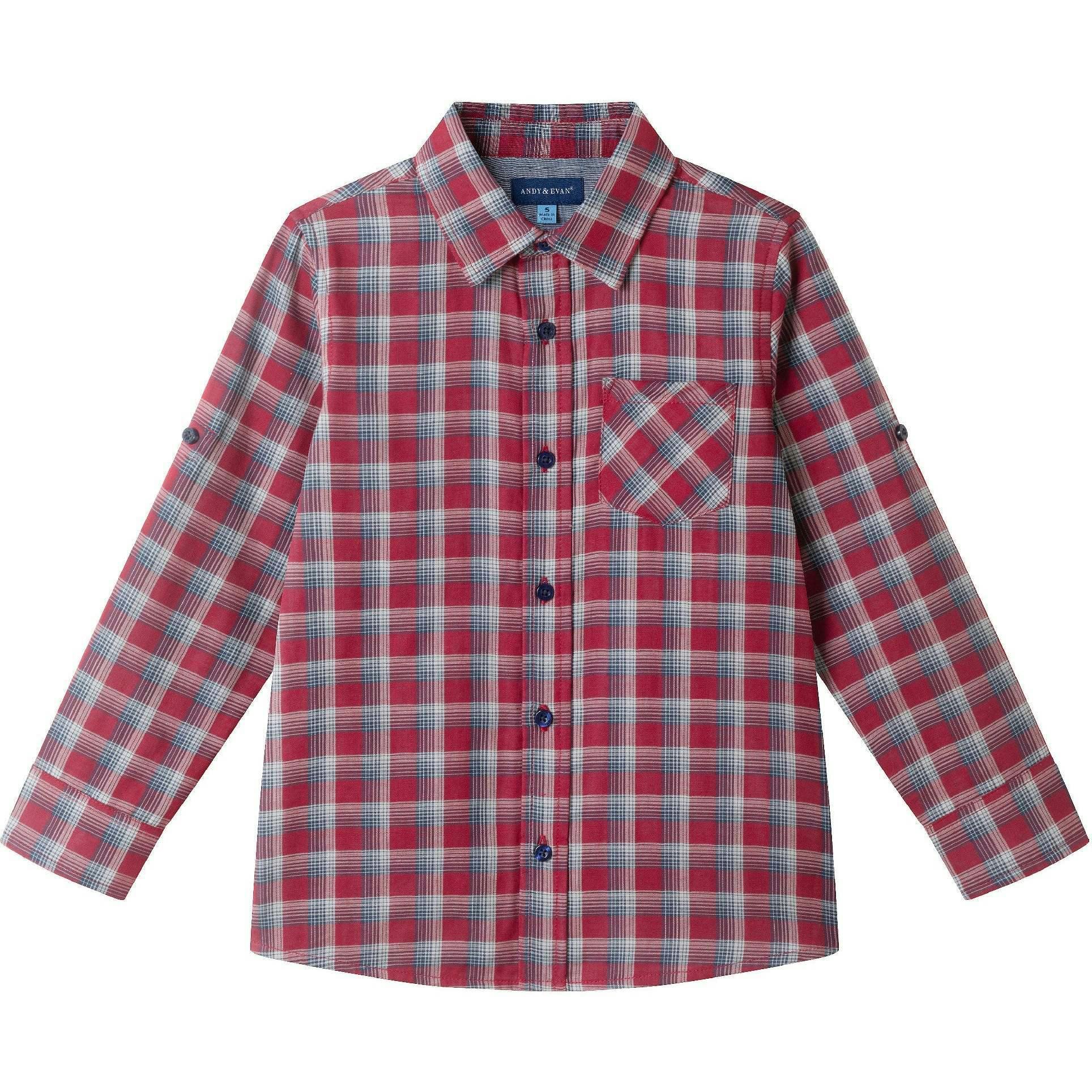 Kids Plaid Double-Facing Buttondown