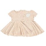 Sweetheart Twirl Dress | Organic Cotton Jersey - Sunset Meadow