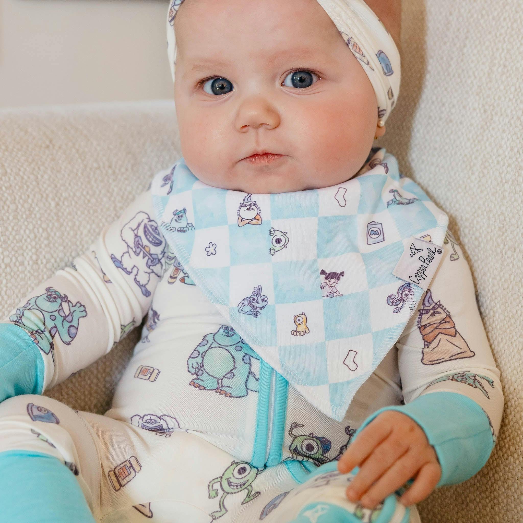 4 Pack Baby Bandana Bibs - Monsters, Inc. Medley
