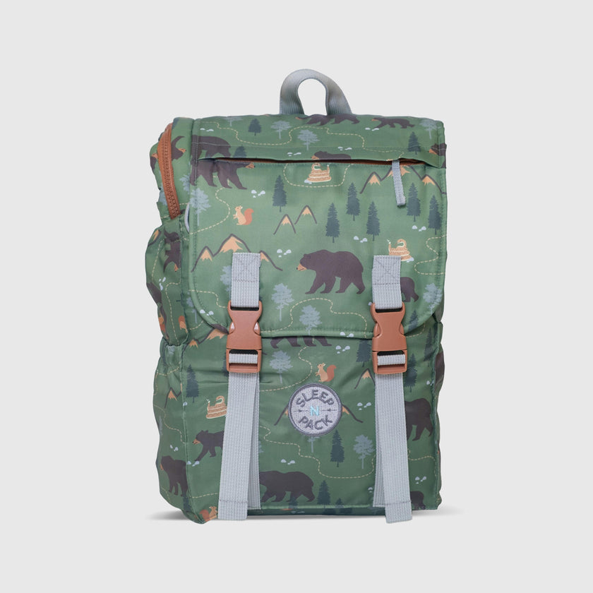Sleep-N-Pack™ – Little Kid Size | Pals in Print: Camping Bears Trail