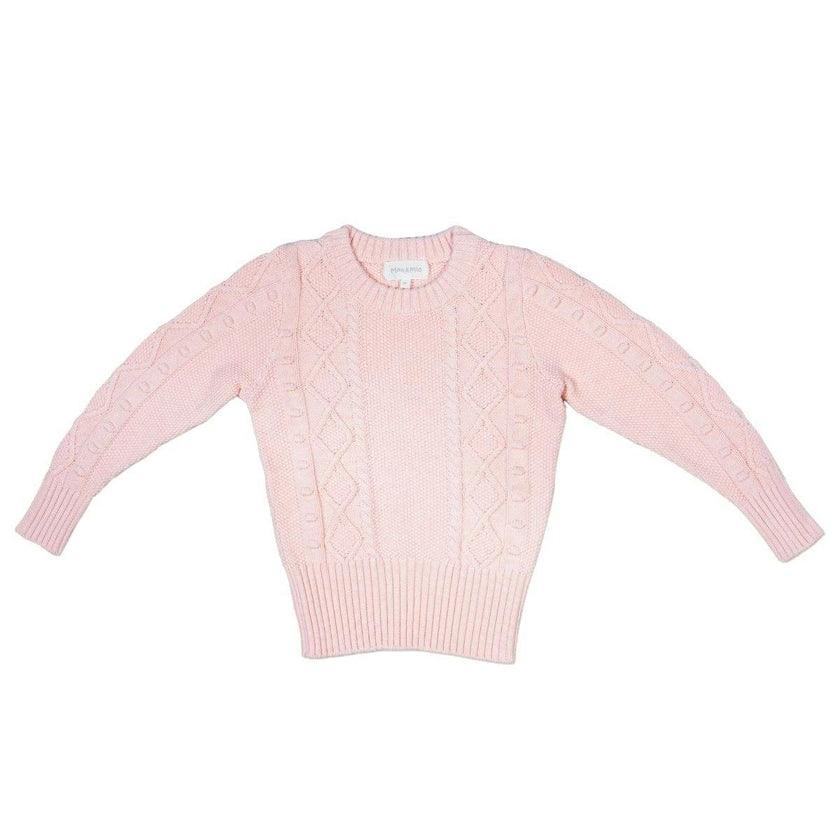 Cable Popcorn Jumper | Blush