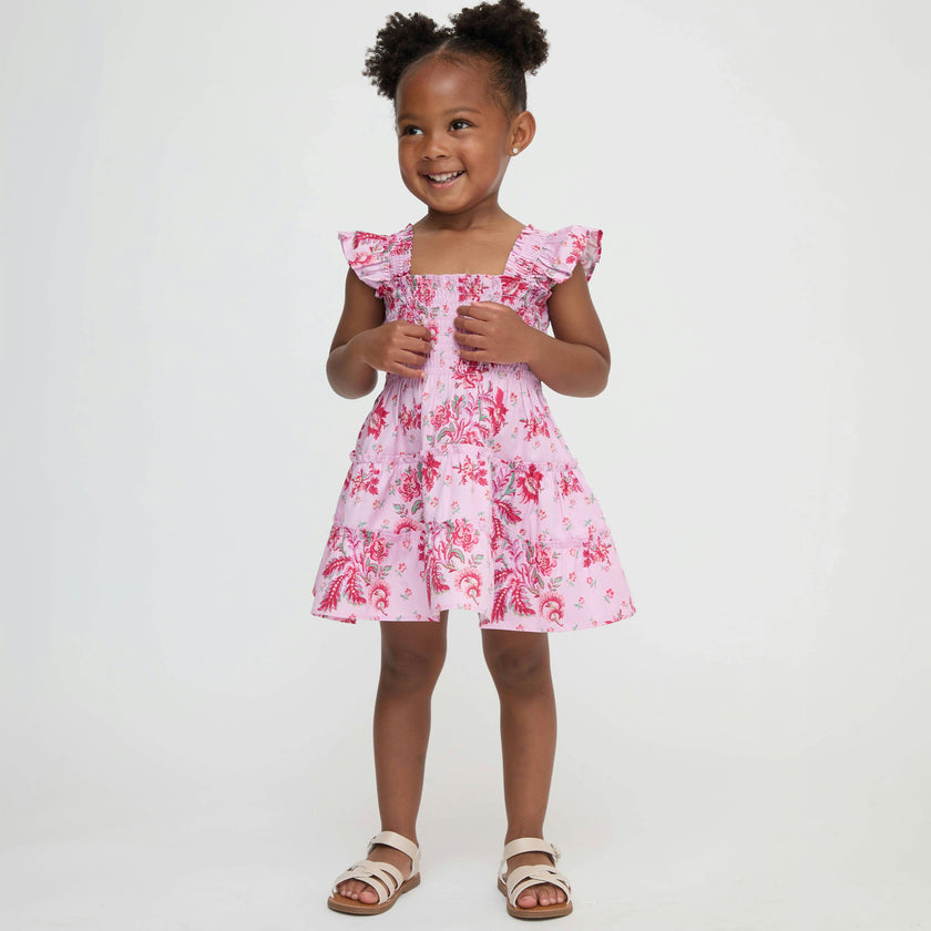 The Baby Ellie Nap Dress - Pink Delft Bouquet