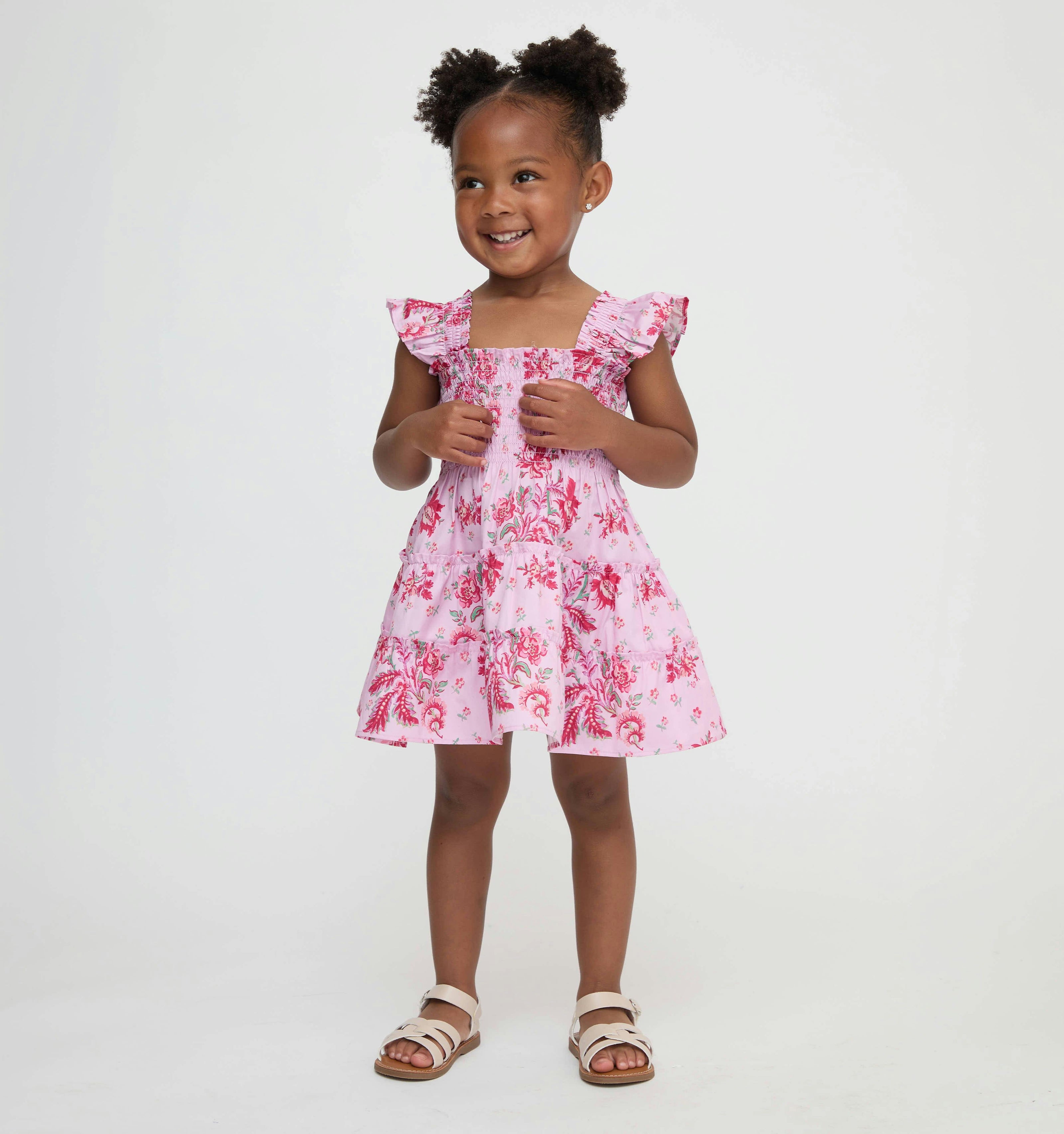The Baby Ellie Nap Dress - Pink Delft Bouquet