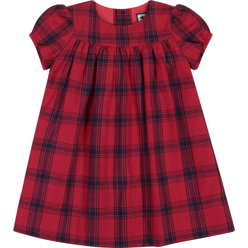 Matilda Girls Puff Sleeve Dress, Red