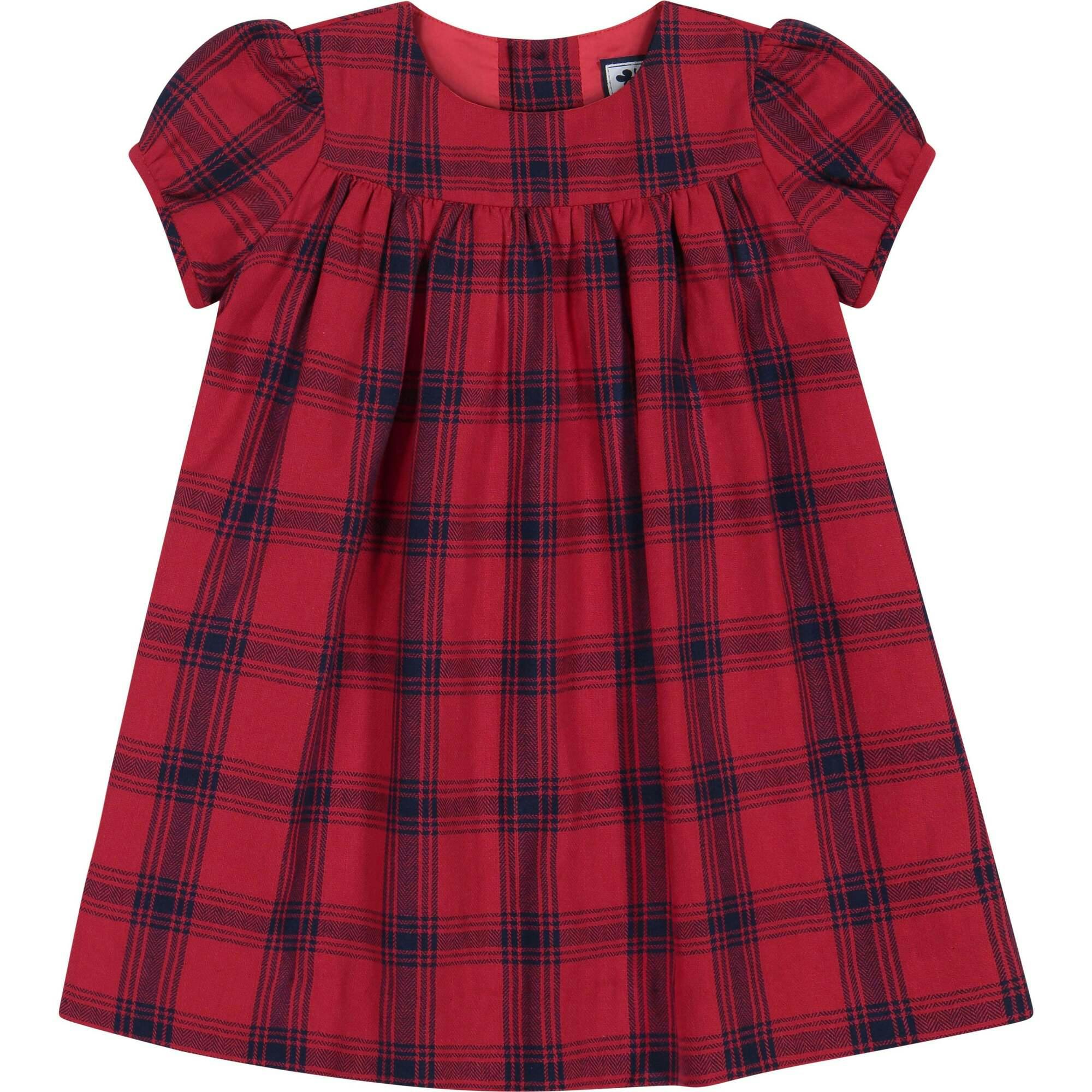 Matilda Girls Puff Sleeve Dress, Red