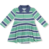 Rugby Stripe - Long Sleeve Polo Bodysuit Dress