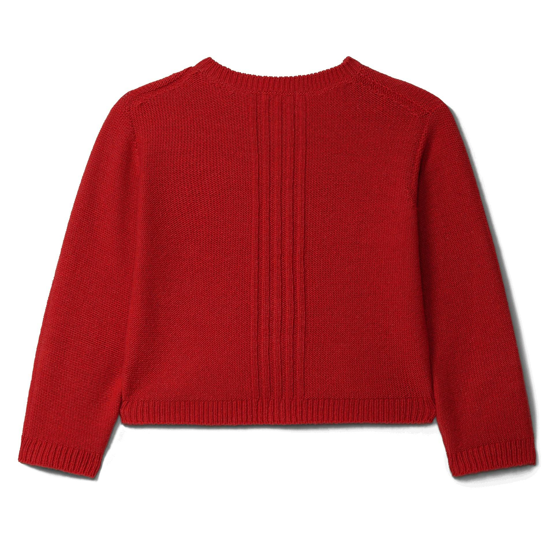LARANJINHA Jewel Neck Cardigan - Red