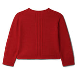 LARANJINHA Jewel Neck Baby Cardigan - Red