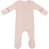 Mini Gold Star Foil Zipper Footie