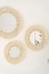 Willow Mirror Macrame Wall Decor (Set of 3)