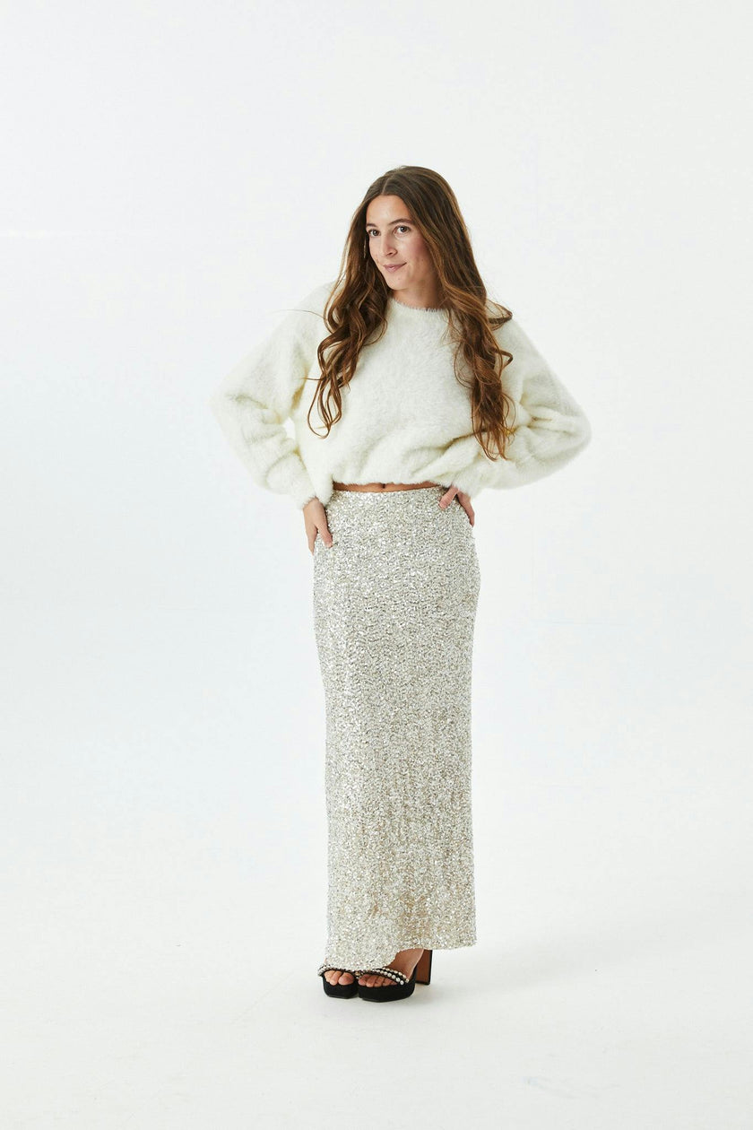 Delfina Long Sequin Skirt