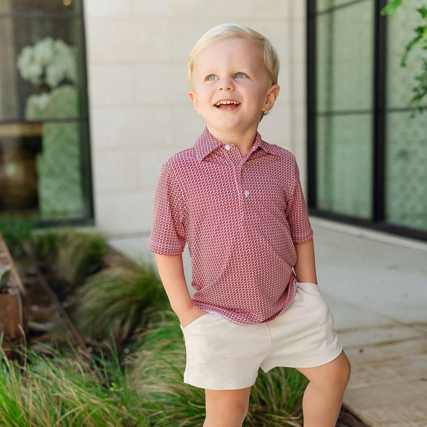Will Boys' Performance Polo by LH Sport - Rambler Red