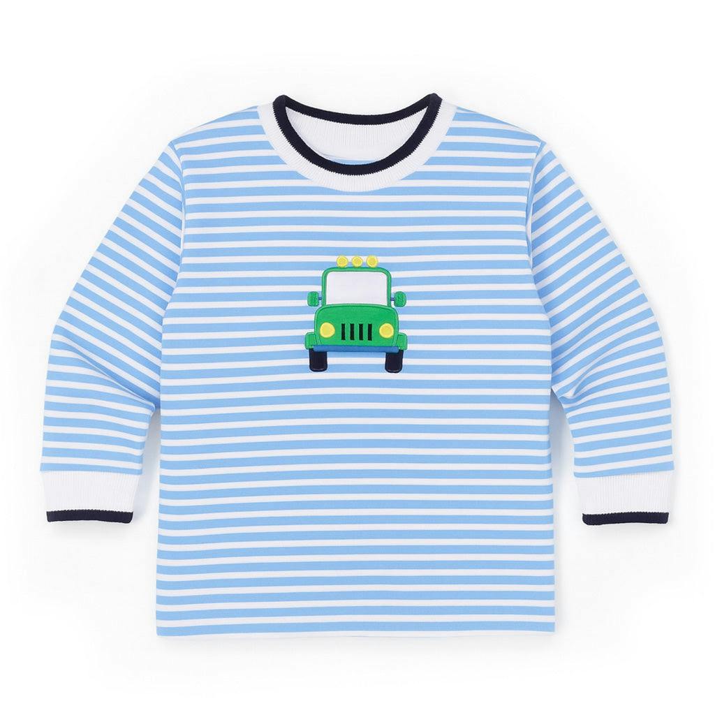 Stripe Knit Shirt With Safari Jeep