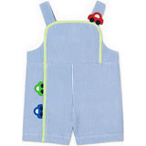 Seersucker Shortall With Cars