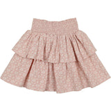 Textured Floral 2-Tired Short Skirt