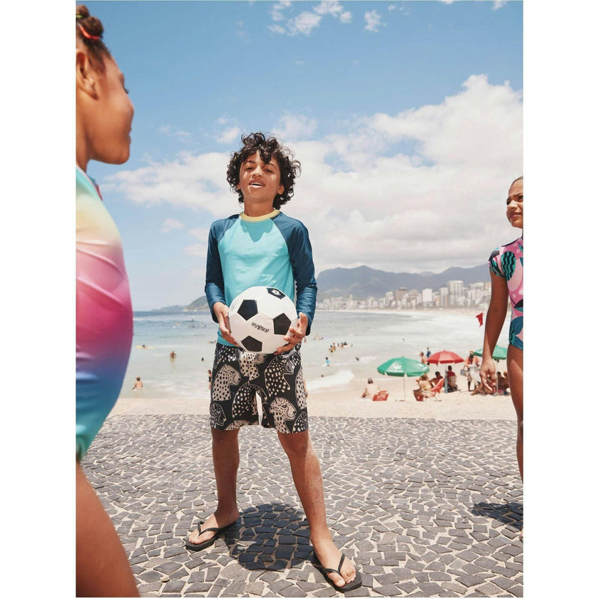 Mid-Length Swim Trunks, Black