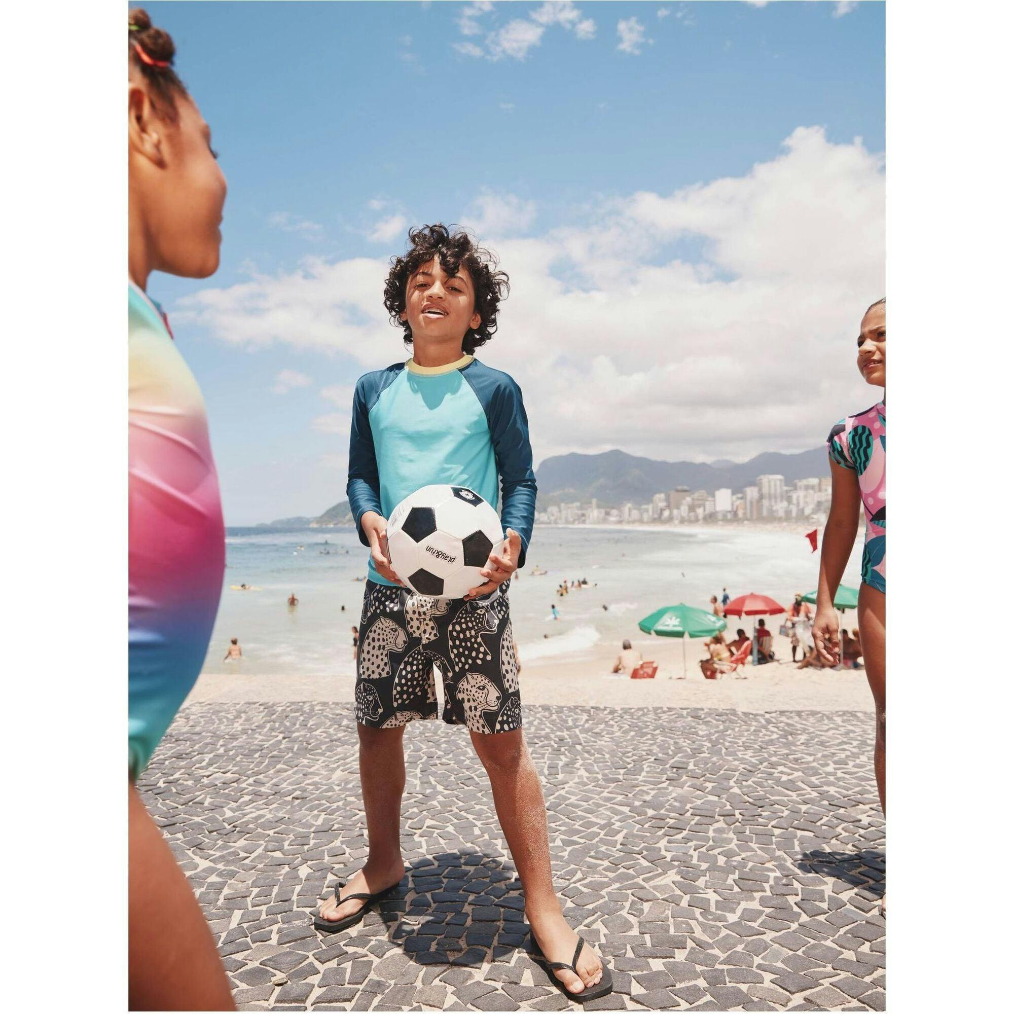 Mid-Length Swim Trunks, Black