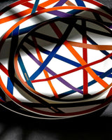 Dessert Plates NASTRI Set of 2  Multicolor diam. 8.5"
