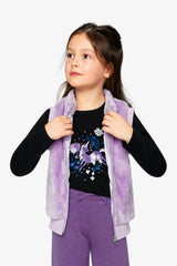 Faux Fur Sleeveless Vest Violet