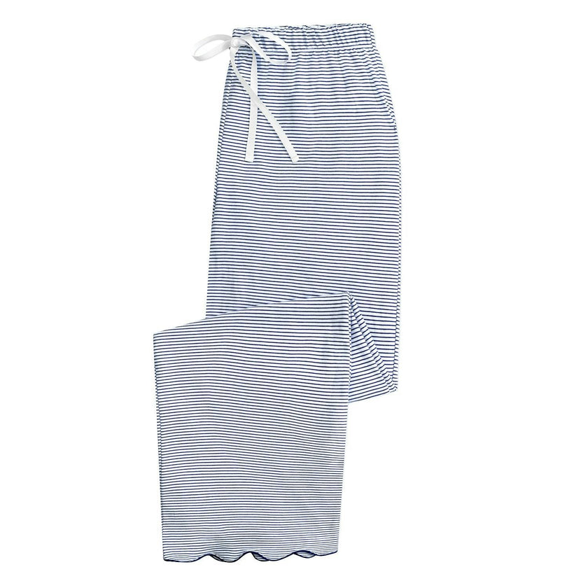 Harbor Heart Stitch Stripe Women's Button Front Long Pajama Set
