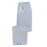 Harbor Heart Stitch Stripe Women's Button Front Long Pajama Set