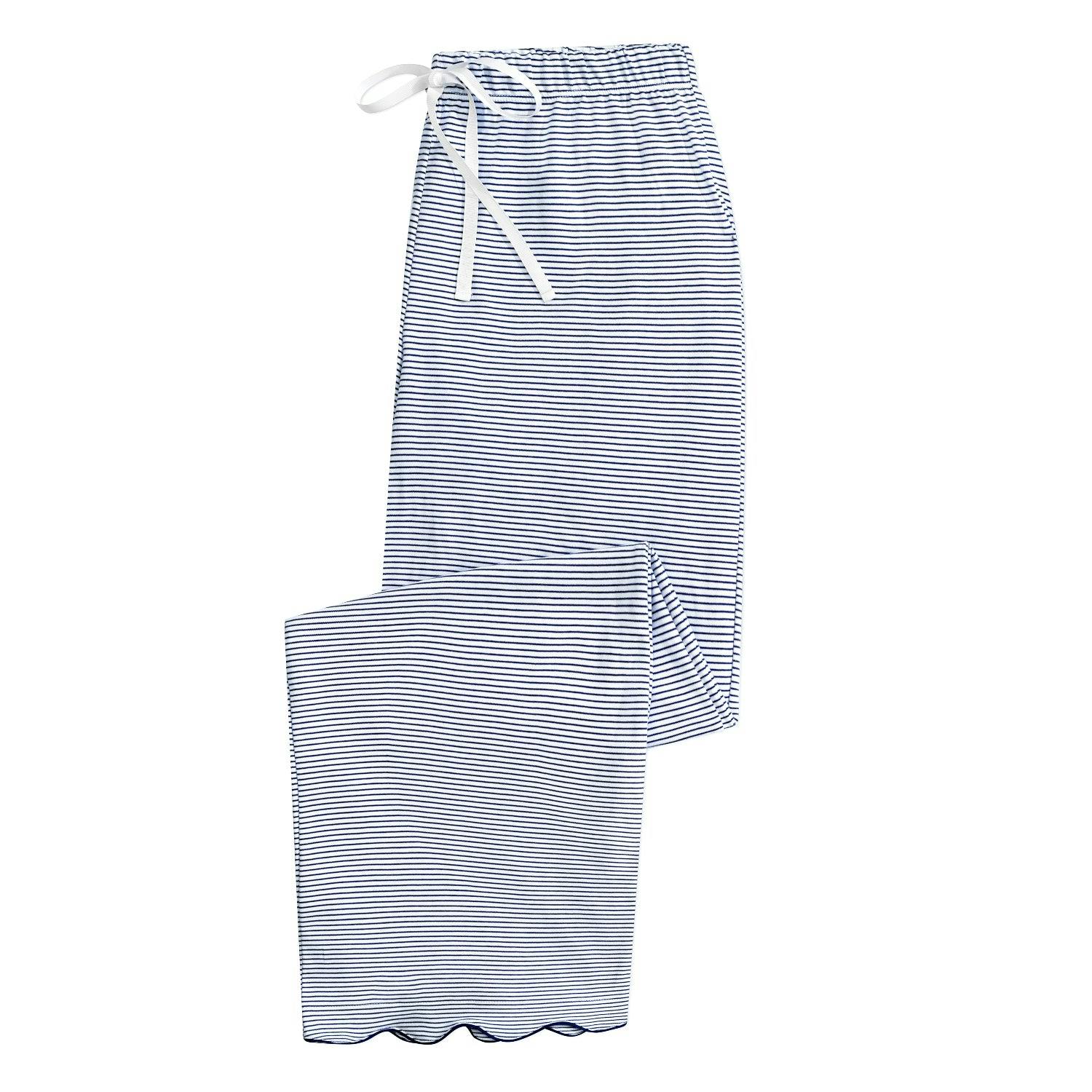 Harbor Heart Stitch Stripe Women's Button Front Long Pajama Set