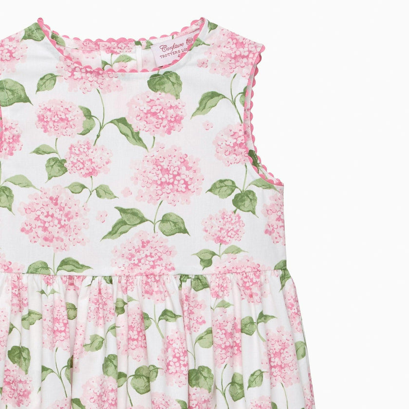 Adelina Summer Dress in Pale Pink Hydrangea