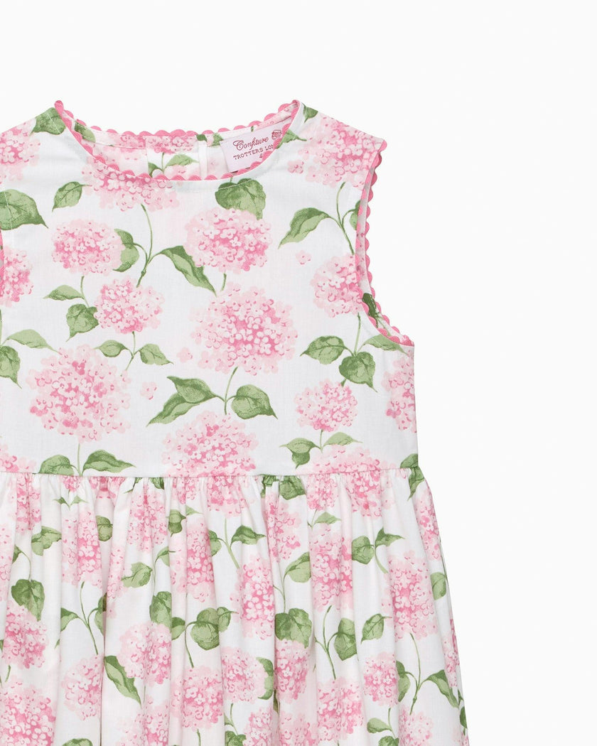 Adelina Summer Dress in Pale Pink Hydrangea