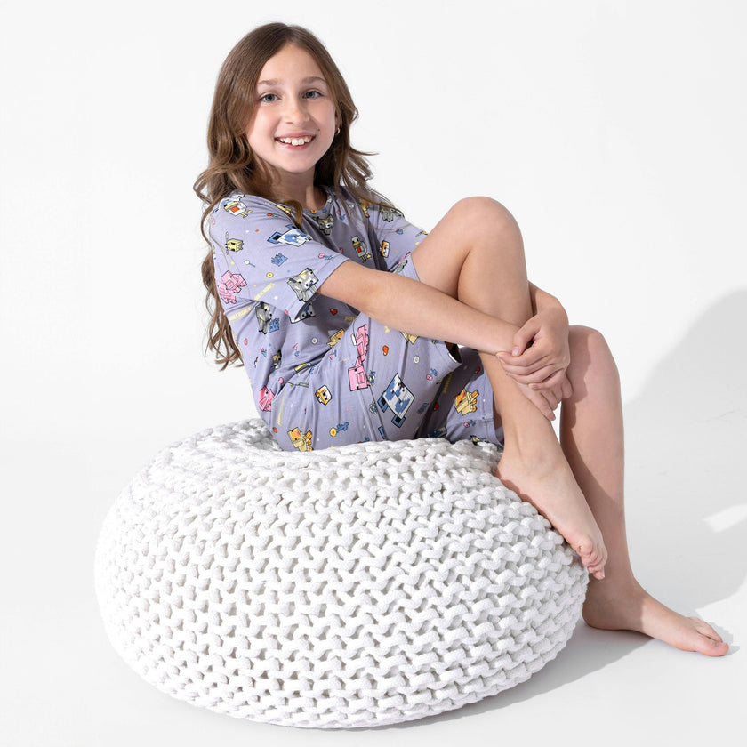 Minecraft: Pixel Pals Bamboo Kids Pajama Short Set