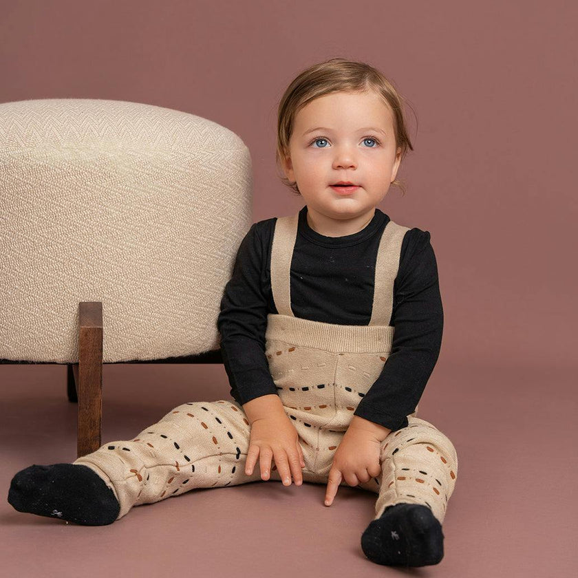 Knitted Overall Dark Almond/Black